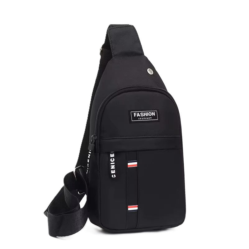 Unisex Waterproof Sling Bag with Earphone Hole – Sporty & Stylish