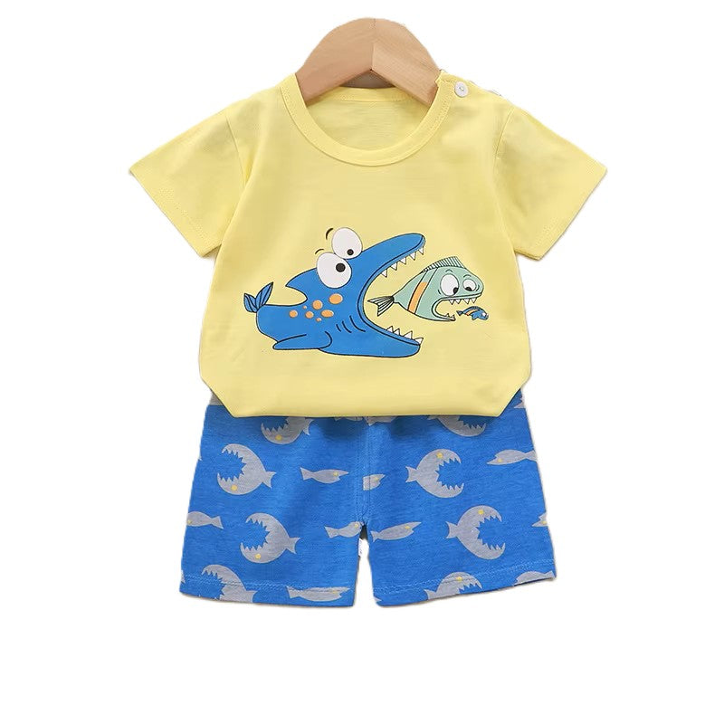 Boys’ Fish‑Theme T‑Shirt & Shorts Set – Fun Spring/Summer Outfit – Shop ...